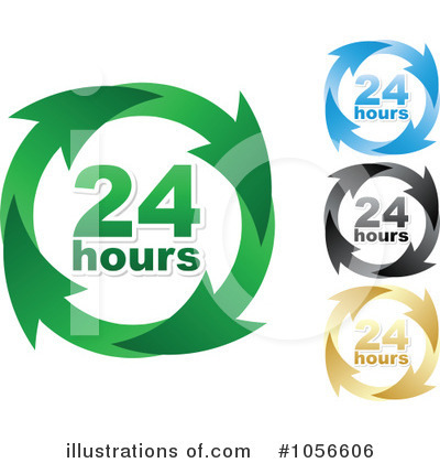 Royalty-Free (RF) 24 Hours Clipart Illustration by Andrei Marincas - Stock Sample #1056606