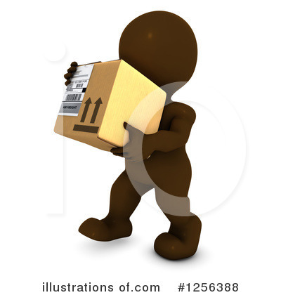 Royalty-Free (RF) 3d Brown Man Clipart Illustration by KJ Pargeter - Stock Sample #1256388