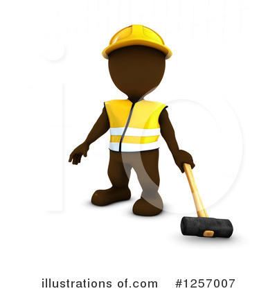 Royalty-Free (RF) 3d Brown Man Clipart Illustration by KJ Pargeter - Stock Sample #1257007