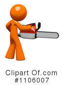 3d Orange Man Clipart #1106007 by Leo Blanchette