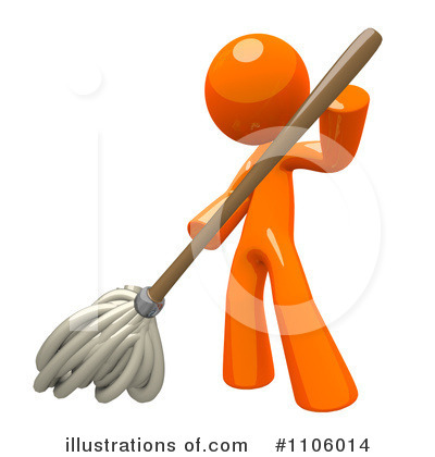 Mopping Clipart #1106014 by Leo Blanchette