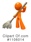 3d Orange Man Clipart #1106014 by Leo Blanchette