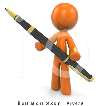 Royalty-Free (RF) 3d Orange Man Clipart Illustration by Leo Blanchette - Stock Sample #78479