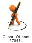 3d Orange Man Clipart #78481 by Leo Blanchette