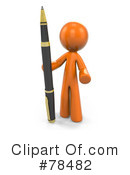 3d Orange Man Clipart #78482 by Leo Blanchette
