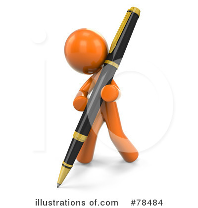 Royalty-Free (RF) 3d Orange Man Clipart Illustration by Leo Blanchette - Stock Sample #78484