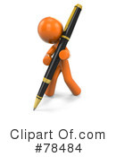 3d Orange Man Clipart #78484 by Leo Blanchette