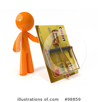 3d Orange Men Clipart #98859 by Leo Blanchette