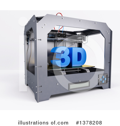 Royalty-Free (RF) 3d Printer Clipart Illustration by KJ Pargeter - Stock Sample #1378208