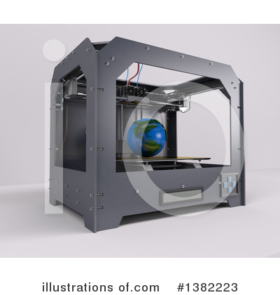 3d Printer Clipart #1382223 by KJ Pargeter