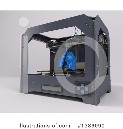 Royalty-Free (RF) 3d Printer Clipart Illustration by KJ Pargeter - Stock Sample #1386090