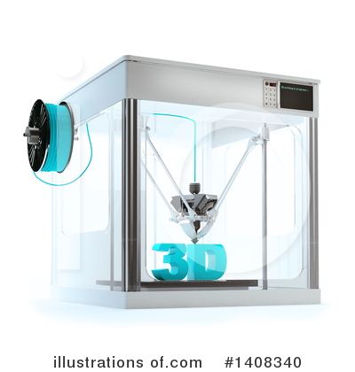 3d Printer Clipart #1408340 by Mopic