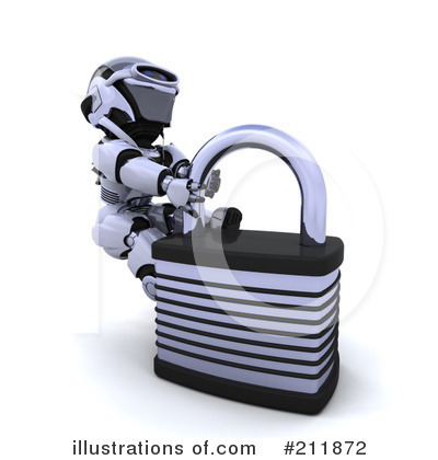Royalty-Free (RF) 3d Robot Clipart Illustration by KJ Pargeter - Stock Sample #211872