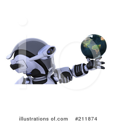Royalty-Free (RF) 3d Robot Clipart Illustration by KJ Pargeter - Stock Sample #211874