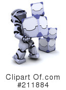 3d Robot Clipart #211884 by KJ Pargeter