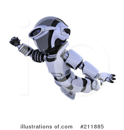 Royalty-Free (RF) 3d Robot Clipart Illustration by KJ Pargeter - Stock Sample #211885