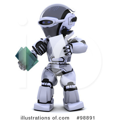 Royalty-Free (RF) 3d Robot Clipart Illustration by KJ Pargeter - Stock Sample #98891