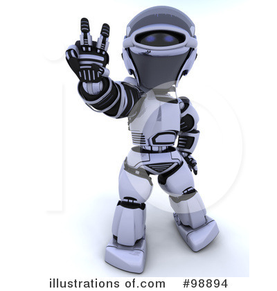 Royalty-Free (RF) 3d Robot Clipart Illustration by KJ Pargeter - Stock Sample #98894