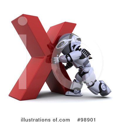 Royalty-Free (RF) 3d Robot Clipart Illustration by KJ Pargeter - Stock Sample #98901