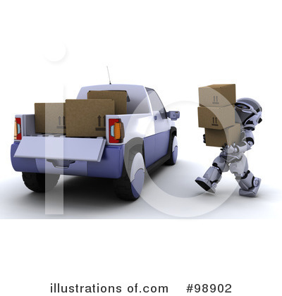 Royalty-Free (RF) 3d Robot Clipart Illustration by KJ Pargeter - Stock Sample #98902