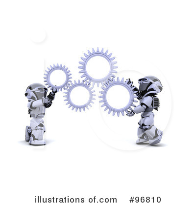 Royalty-Free (RF) 3d Robots Clipart Illustration by KJ Pargeter - Stock Sample #96810