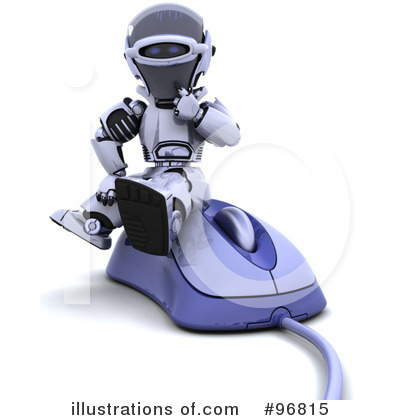 Royalty-Free (RF) 3d Robots Clipart Illustration by KJ Pargeter - Stock Sample #96815