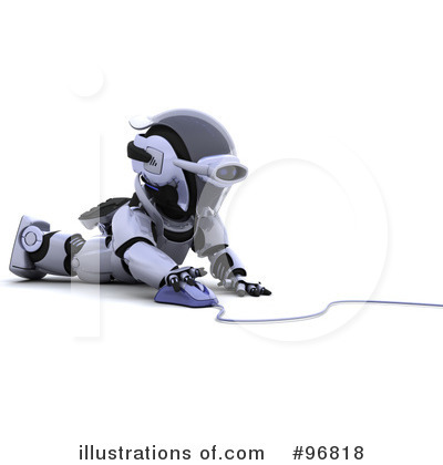 Royalty-Free (RF) 3d Robots Clipart Illustration by KJ Pargeter - Stock Sample #96818