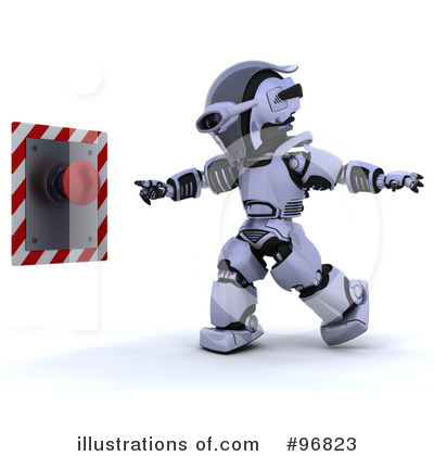 Royalty-Free (RF) 3d Robots Clipart Illustration by KJ Pargeter - Stock Sample #96823