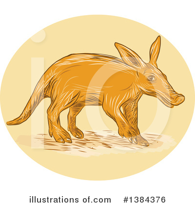 Royalty-Free (RF) Aardvark Clipart Illustration by patrimonio - Stock Sample #1384376