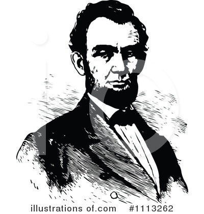 Royalty-Free (RF) Abraham Lincoln Clipart Illustration by Prawny Vintage - Stock Sample #1113262