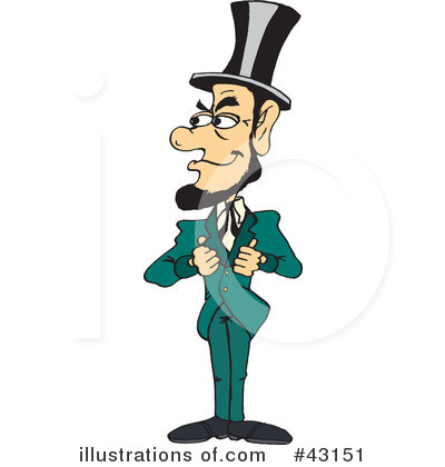 Royalty-Free (RF) Abraham Lincoln Clipart Illustration by Dennis Holmes Designs - Stock Sample #43151
