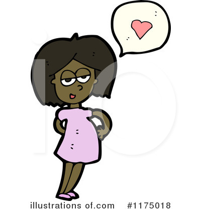 Royalty-Free (RF) African American Girl Clipart Illustration by lineartestpilot - Stock Sample #1175018