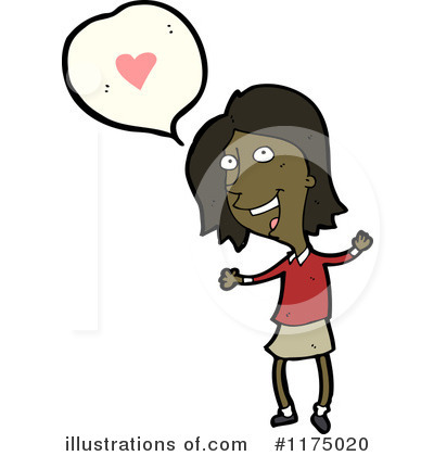 Royalty-Free (RF) African American Girl Clipart Illustration by lineartestpilot - Stock Sample #1175020