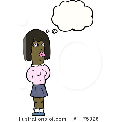 Royalty-Free (RF) African American Girl Clipart Illustration by lineartestpilot - Stock Sample #1175026