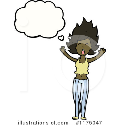 Royalty-Free (RF) African American Girl Clipart Illustration by lineartestpilot - Stock Sample #1175047