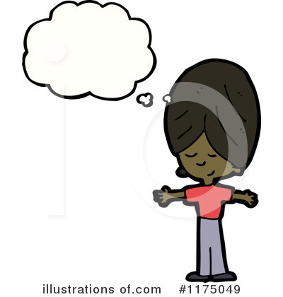 Royalty-Free (RF) African American Girl Clipart Illustration by lineartestpilot - Stock Sample #1175049