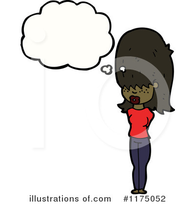 Royalty-Free (RF) African American Girl Clipart Illustration by lineartestpilot - Stock Sample #1175052