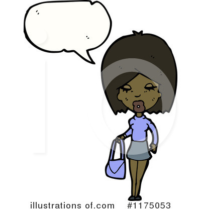 Royalty-Free (RF) African American Girl Clipart Illustration by lineartestpilot - Stock Sample #1175053