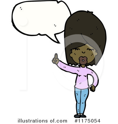 Royalty-Free (RF) African American Girl Clipart Illustration by lineartestpilot - Stock Sample #1175054