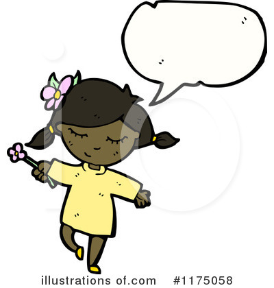 Royalty-Free (RF) African American Girl Clipart Illustration by lineartestpilot - Stock Sample #1175058