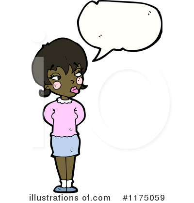 Royalty-Free (RF) African American Girl Clipart Illustration by lineartestpilot - Stock Sample #1175059