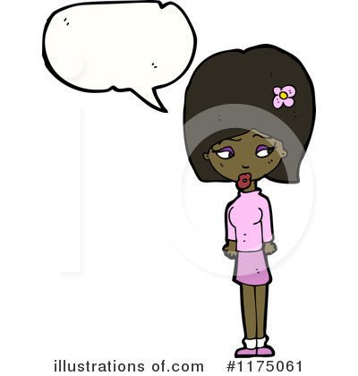 Royalty-Free (RF) African American Girl Clipart Illustration by lineartestpilot - Stock Sample #1175061