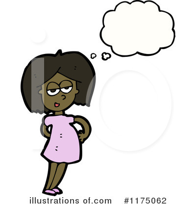 Royalty-Free (RF) African American Girl Clipart Illustration by lineartestpilot - Stock Sample #1175062