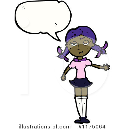Royalty-Free (RF) African American Girl Clipart Illustration by lineartestpilot - Stock Sample #1175064