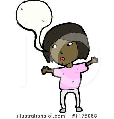 Royalty-Free (RF) African American Girl Clipart Illustration by lineartestpilot - Stock Sample #1175068
