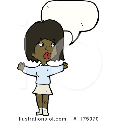 Royalty-Free (RF) African American Girl Clipart Illustration by lineartestpilot - Stock Sample #1175070