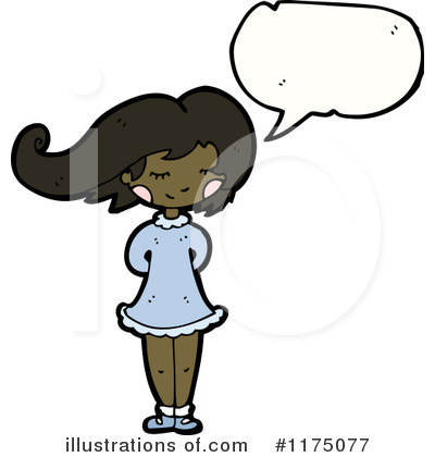 Royalty-Free (RF) African American Girl Clipart Illustration by lineartestpilot - Stock Sample #1175077