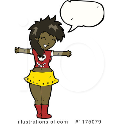 Royalty-Free (RF) African American Girl Clipart Illustration by lineartestpilot - Stock Sample #1175079