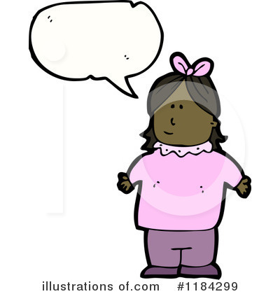 Royalty-Free (RF) African American Girl Clipart Illustration by lineartestpilot - Stock Sample #1184299