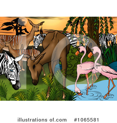 Royalty-Free (RF) African Animals Clipart Illustration by dero - Stock Sample #1065581